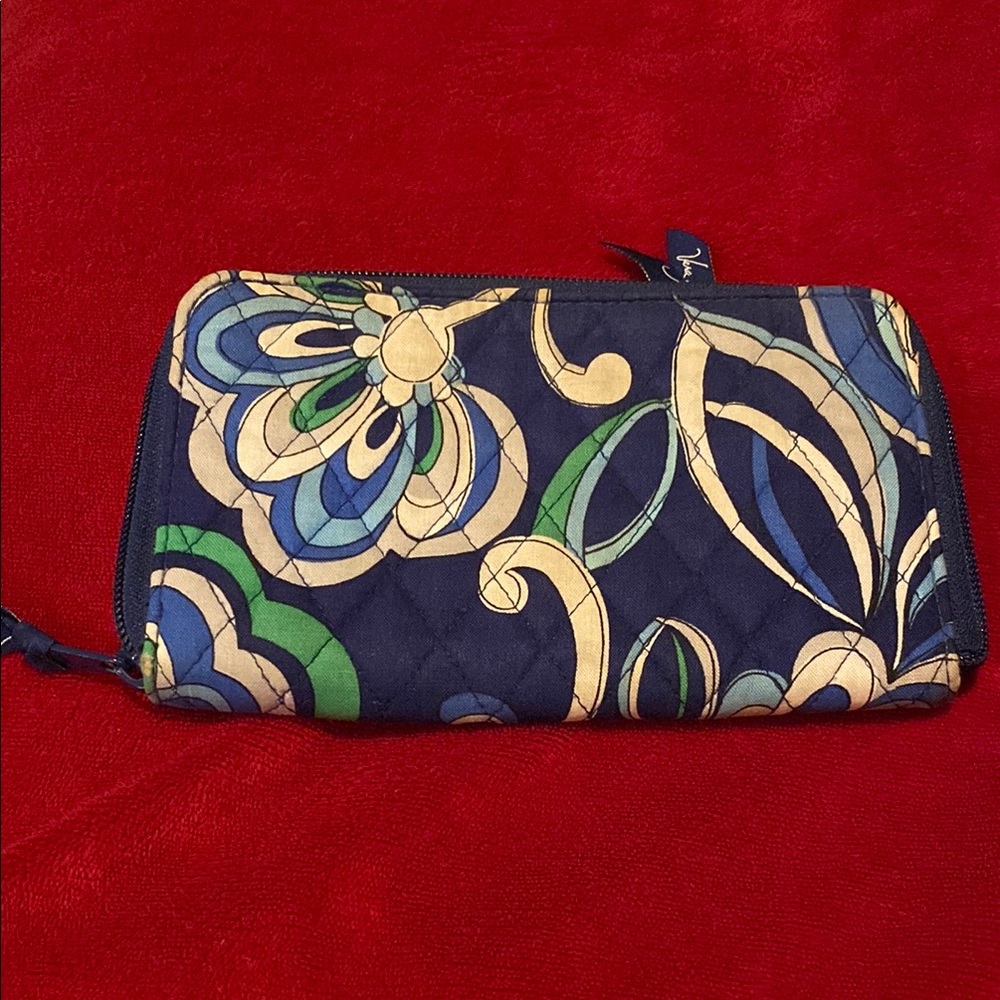 Vera Bradley Blue and Green Paisley Wallet